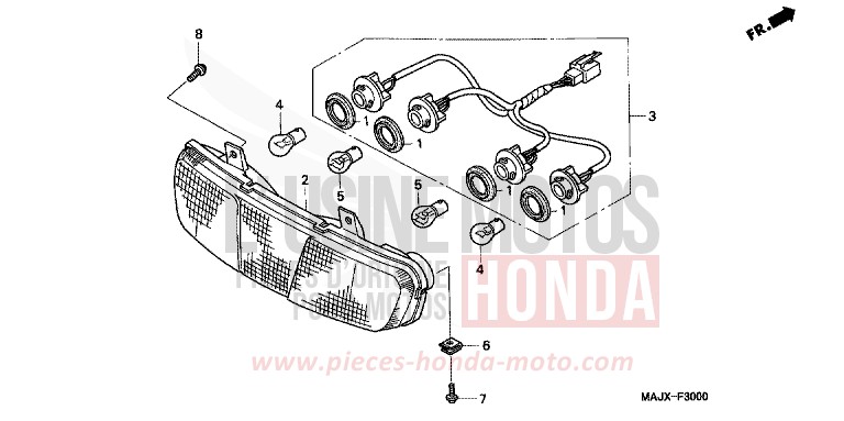 KOMBINATIONSLEUCHTE von Pan-European ABS CANDY GRACEFUL RED-U (R151) von 2000